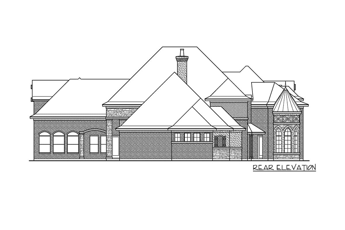 Plan 36614TX: Luxury Chateau-Style House Plan with Main-Floor Master - Image #16 - European, French Country