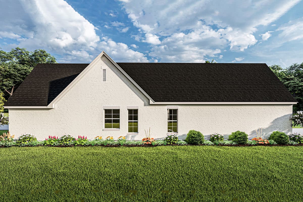 Plan 62158V: One-Story French Country Cottage with Vaulted Ceiling - 1769 Sq Ft - Image #4 - Acadian, Cottage, French Country, Louisiana-Style, Southern