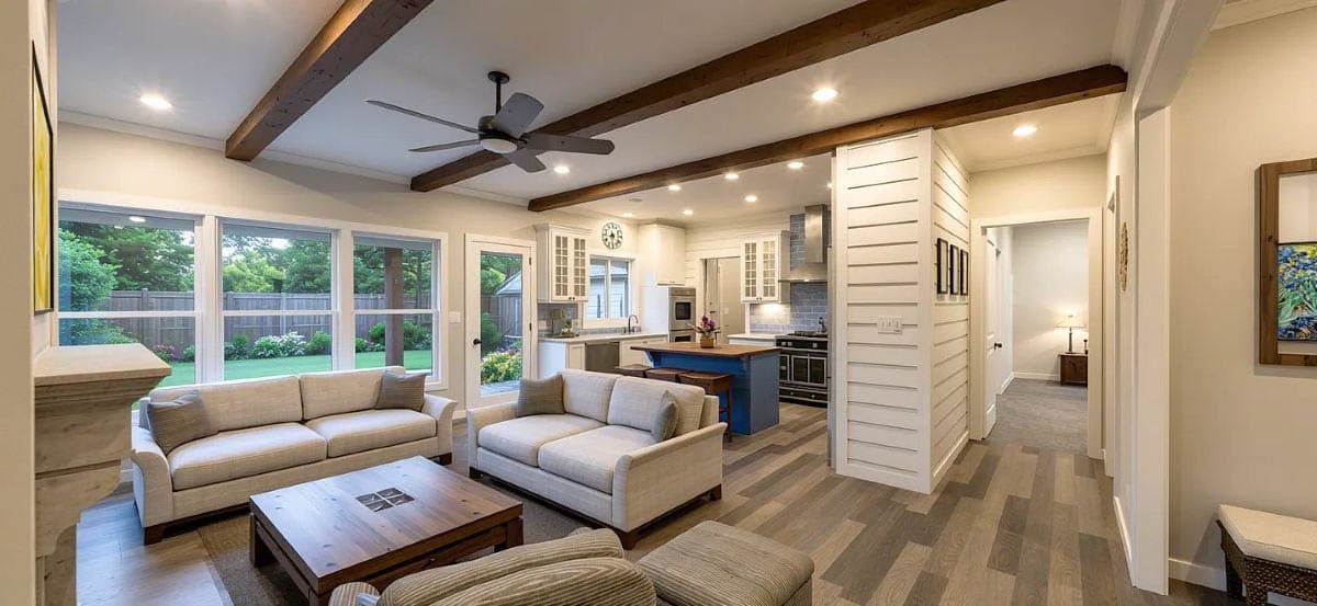 Plan 28939JJ: 3-Bed Budget-Friendly Farmhouse Ranch House Plan - 1662 Sq Ft - Image #5 - Barndominium, Cabin, Cottage, Country, Farmhouse, Hill Country, Ranch, Rustic, Traditional