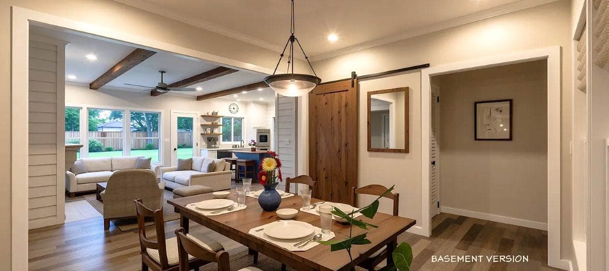 Plan 28939JJ: 3-Bed Budget-Friendly Farmhouse Ranch House Plan - 1662 Sq Ft - Image #8 - Barndominium, Cabin, Cottage, Country, Farmhouse, Hill Country, Ranch, Rustic, Traditional