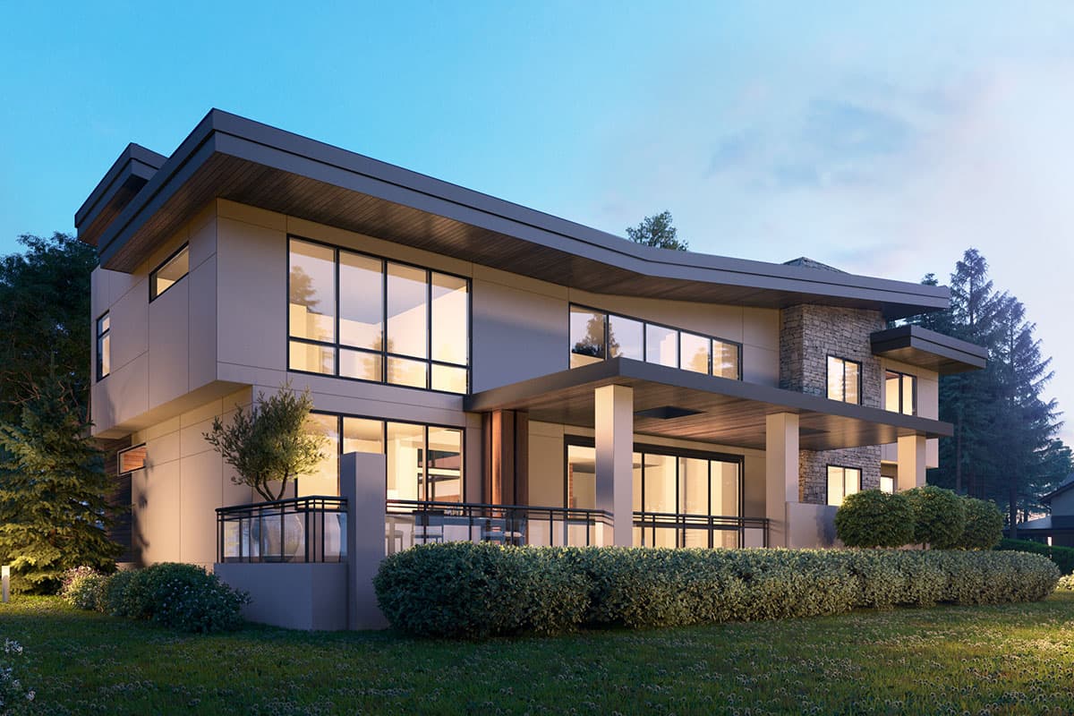 Plan 666091RAF: Two-Story Contemporary House Plan with Indoor-Outdoor Living Space - Image #4 - Contemporary, Modern, Northwest, Prairie