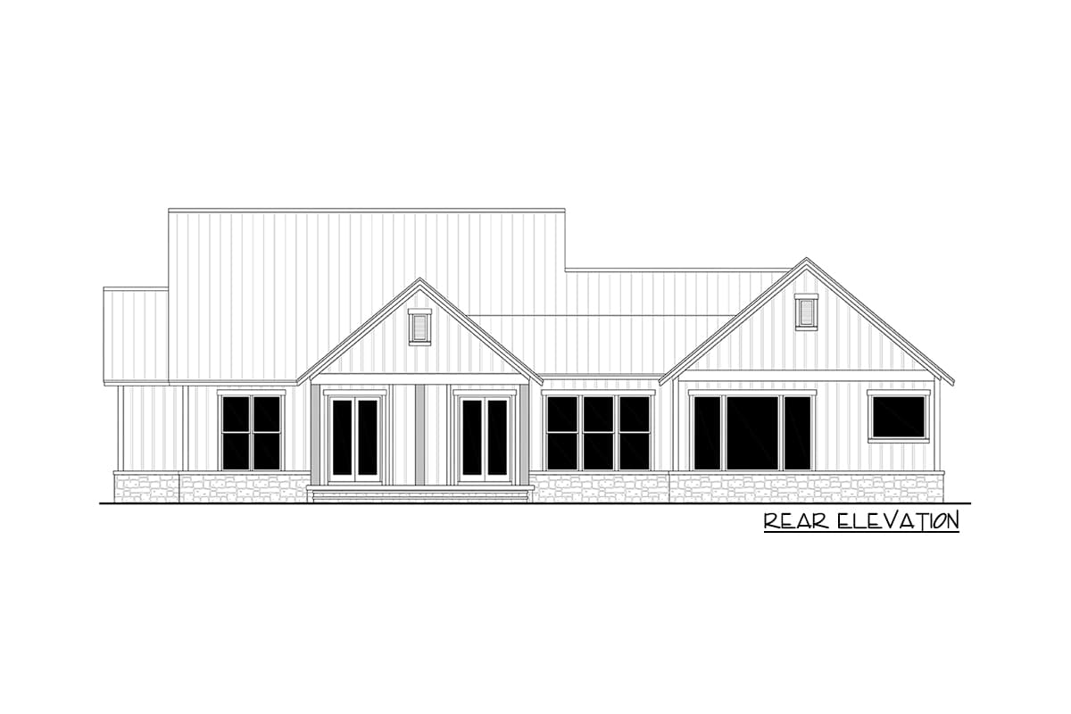 Plan 51838HZ: Split Bedroom Hill Country House Plan with Large Walk-in Pantry - 2454 Sq Ft - Image #17 - Hill Country, New American, Ranch, Rustic