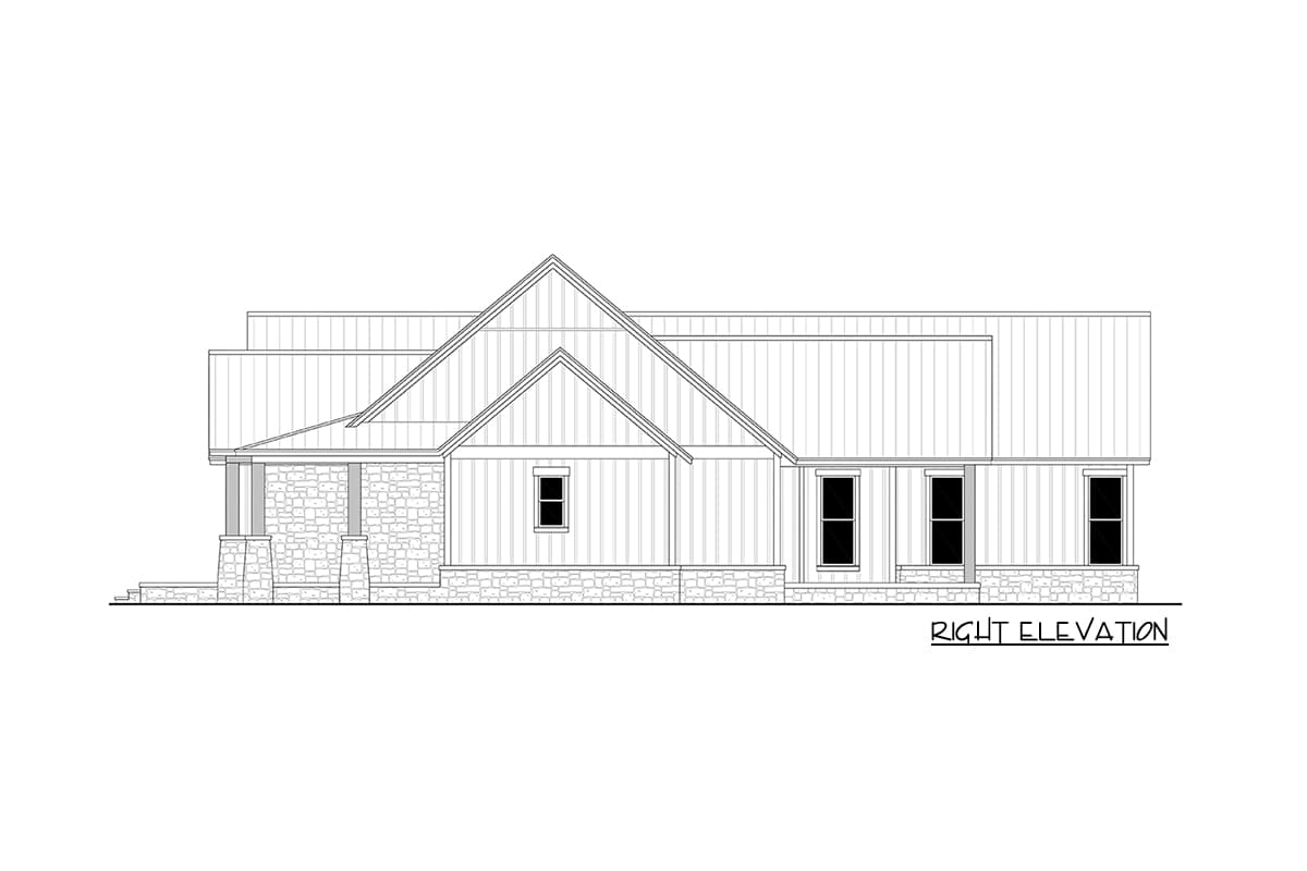 Plan 51838HZ: Split Bedroom Hill Country House Plan with Large Walk-in Pantry - 2454 Sq Ft - Image #18 - Hill Country, New American, Ranch, Rustic