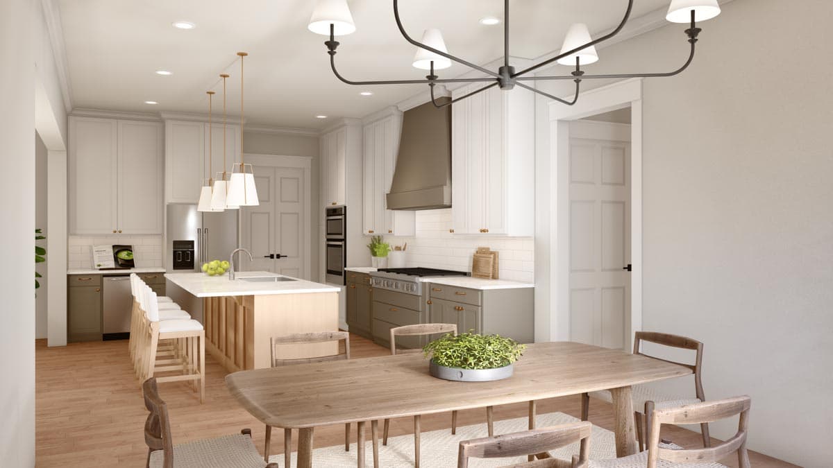 Plan 51838HZ: Split Bedroom Hill Country House Plan with Large Walk-in Pantry - 2454 Sq Ft - Image #8 - Hill Country, New American, Ranch, Rustic