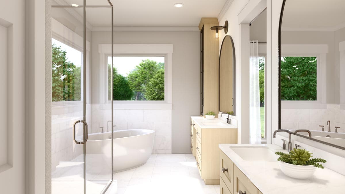 Plan 51838HZ: Split Bedroom Hill Country House Plan with Large Walk-in Pantry - 2454 Sq Ft - Image #10 - Hill Country, New American, Ranch, Rustic