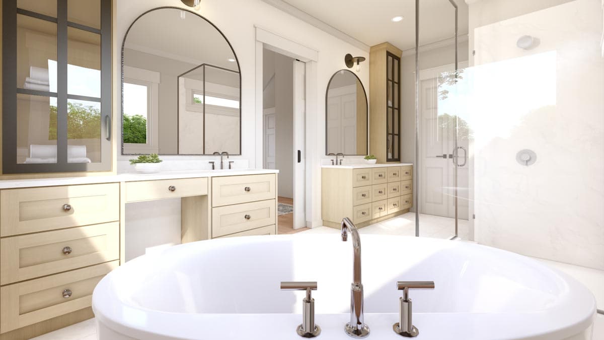 Plan 51838HZ: Split Bedroom Hill Country House Plan with Large Walk-in Pantry - 2454 Sq Ft - Image #11 - Hill Country, New American, Ranch, Rustic