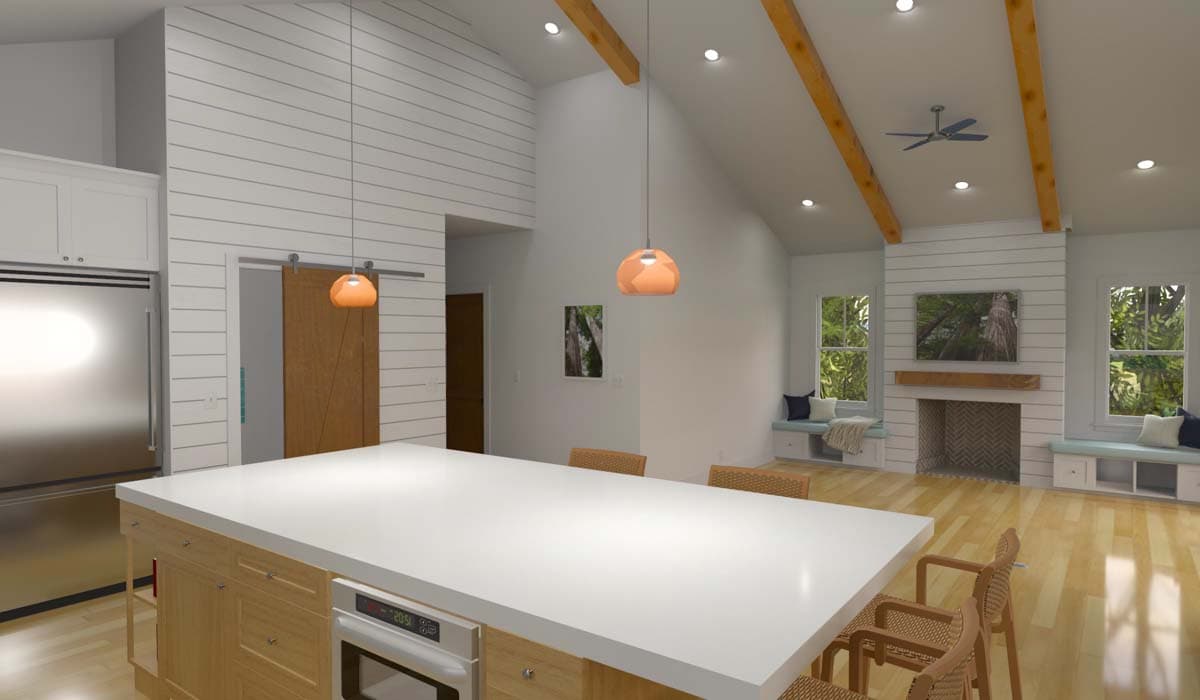 Plan 765025TWN: Flexible Low-Country House Plan with Screened Porch - 1600 Sq Ft - Image #7 - Beach, Coastal, Cottage, Low Country, Vacation