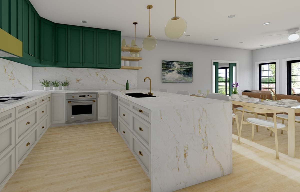 Plan 67760MG: 1-Bed Cottage with Pocket Doors Throughout - Image #8 - Cottage, Country, Vacation