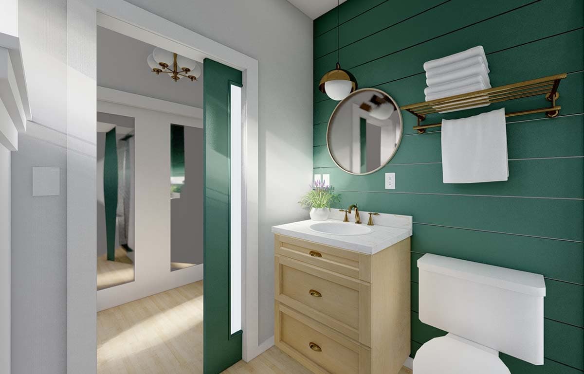 Plan 67760MG: 1-Bed Cottage with Pocket Doors Throughout - Image #19 - Cottage, Country, Vacation