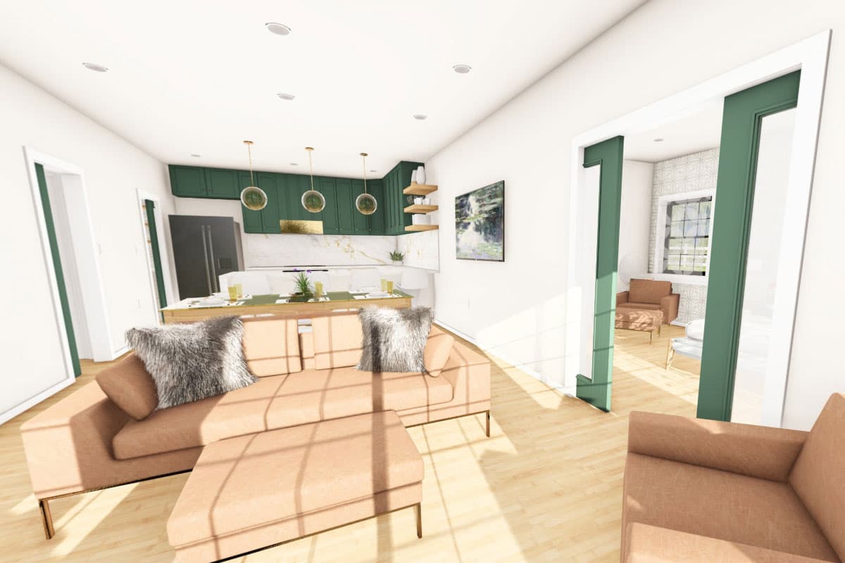 Plan 67760MG: 1-Bed Cottage with Pocket Doors Throughout - Virtual Tour Cover Image - Cottage, Country, Vacation
