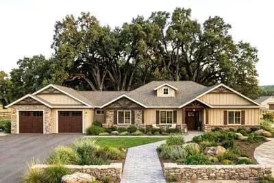 Craftsman Ranch House Plan with Open-Concept Living Space