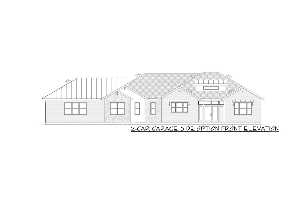 Plan 420005WNT: Contemporary Ranch House Plan with Exterior Stone Accents - Image #6 - New American, Northwest, Ranch