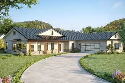 One-Story House Plan with a Hill Country Vibe