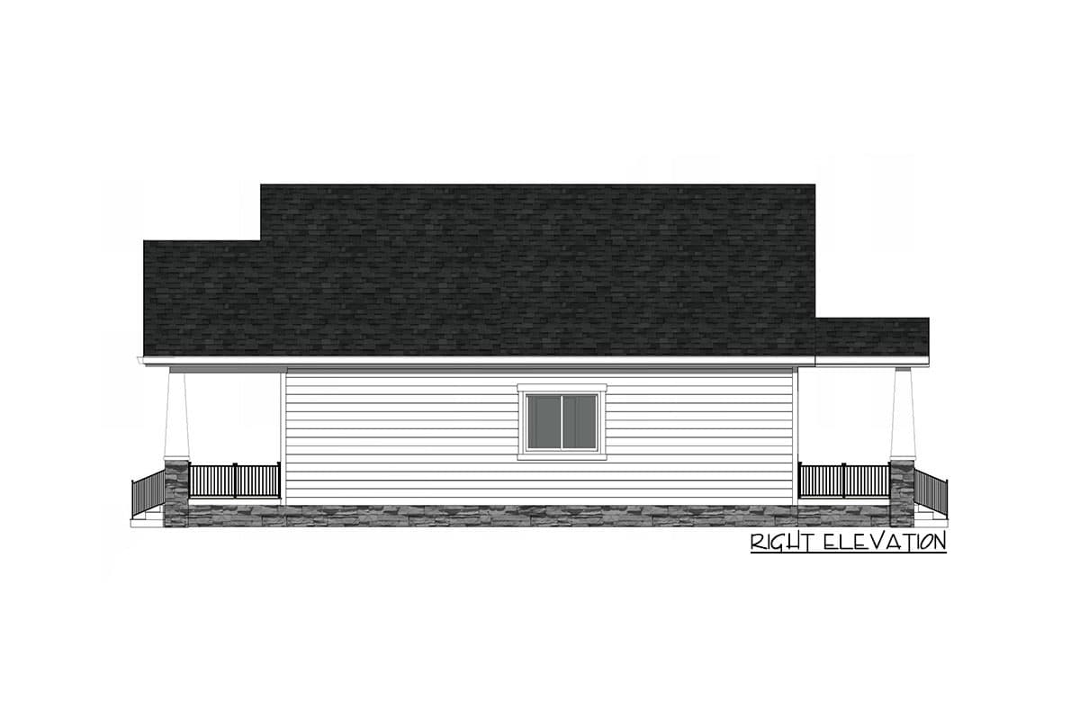 Plan 420008WNT: 2 Bed Craftsman Bungalow with 6-Foot Deep Front Porch - Image #5 - Country, Craftsman, New American, Ranch
