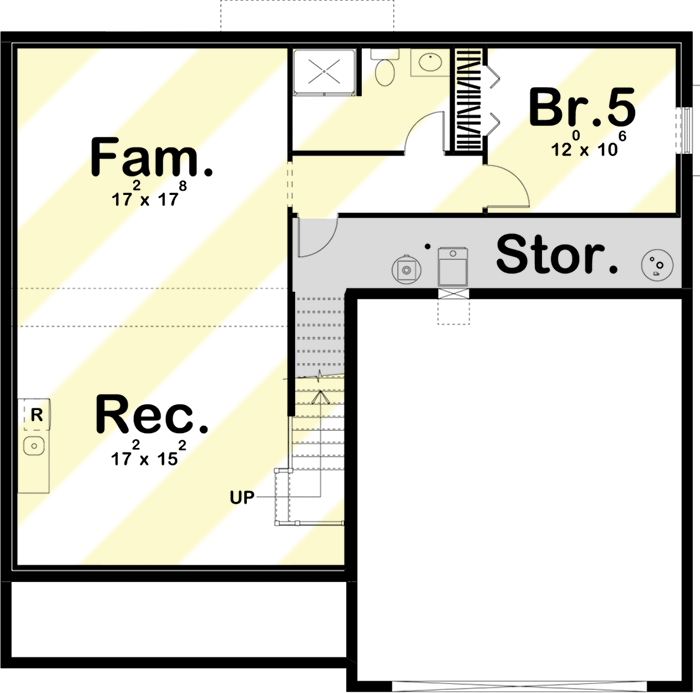 Plan 62875DJ: 2-Story Craftsman House Plan with 2-Sided Fireplace - Floor Plan - Optional Lower Level Layout ($ Paid Option) - Craftsman, New American, Northwest, Traditional