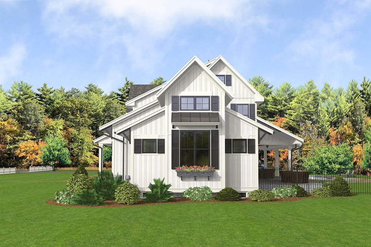 Plan 654011KNA: Modern Country Farmhouse with Formal Dining Room - Image #4 - Country, Farmhouse, Modern Farmhouse, New American