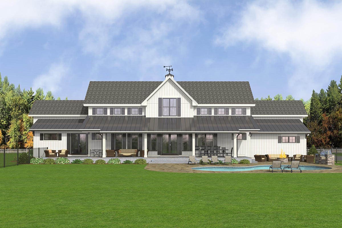 Plan 654011KNA: Modern Country Farmhouse with Formal Dining Room - Image #6 - Country, Farmhouse, Modern Farmhouse, New American