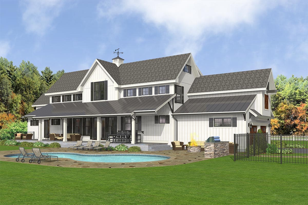 Plan 654011KNA: Modern Country Farmhouse with Formal Dining Room - Image #7 - Country, Farmhouse, Modern Farmhouse, New American