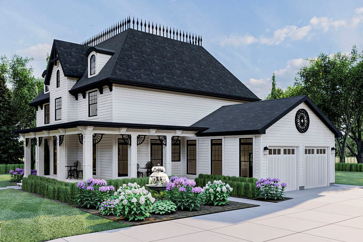Plan 62876DJ: Victorian-inspired House Plan with Upstairs Bedrooms and Laundry - Image #5 - Southern, Traditional, Victorian