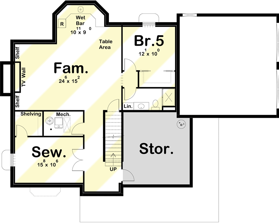Plan 62876DJ: Victorian-inspired House Plan with Upstairs Bedrooms and Laundry - Floor Plan - Optional Lower Level Layout ($ Paid Option) - Southern, Traditional, Victorian