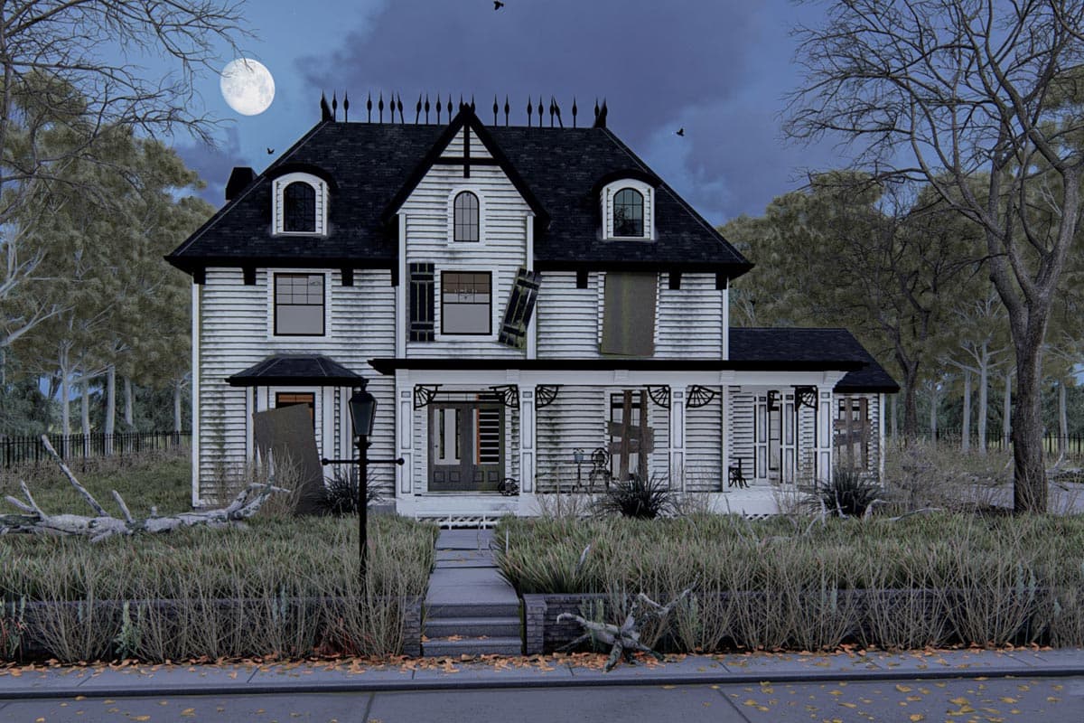 Plan 62876DJ: Victorian-inspired House Plan with Upstairs Bedrooms and Laundry - Image #9 - Southern, Traditional, Victorian