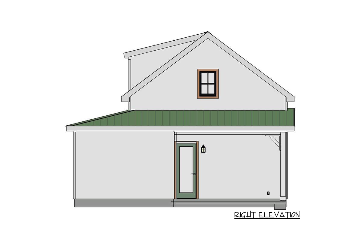 Plan 430800SNG: Quaint 2-Bed House Plan with Wrap-Around Porch - Image #7 - Cabin, Cottage, Country, Rustic, Southern