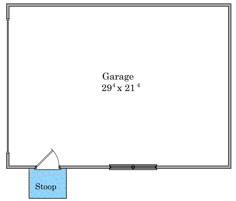 Plan 11931LW: Cottage-like in Appearance 2-car Detached Garage - Floor Plan - Main Level