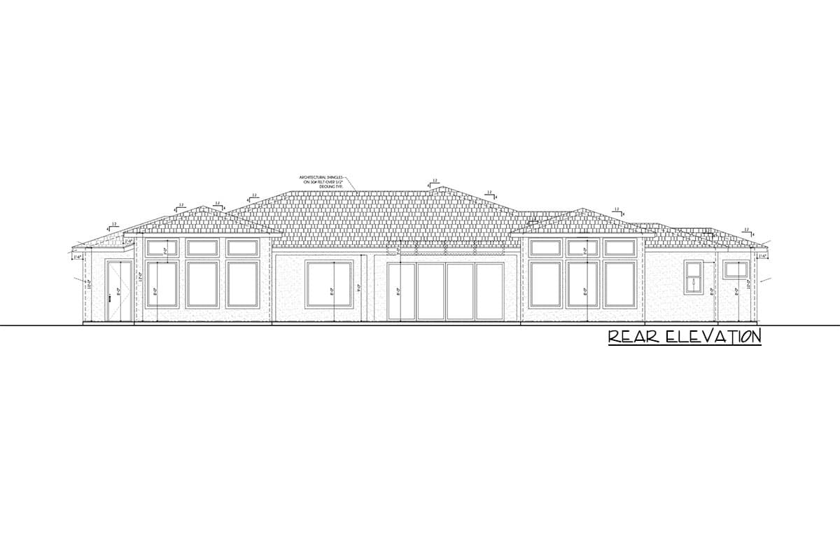 Plan 430060LY:  Ranch House Plan with Home Theater and Gym - Image #4 - Contemporary, Ranch