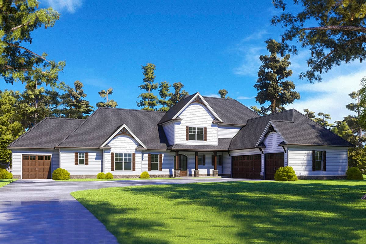 Plan 24410TW: Multi-Generational Craftsman House Plan with Timber-Framed Gables - 3088 Sq Ft - Image #51 - Country, Craftsman, Rustic