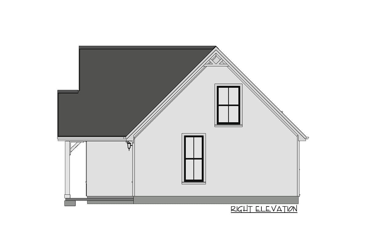 Plan 430803SNG: Exclusive ADU Home Plan with Multi-Use Loft - Image #8 - Cottage, Country, Vacation