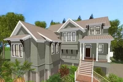 Delightful 4-Bed Low Country House Plan with Main-Floor Master Bedroom