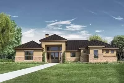  Hill Country House Plan with 12' Ceilings