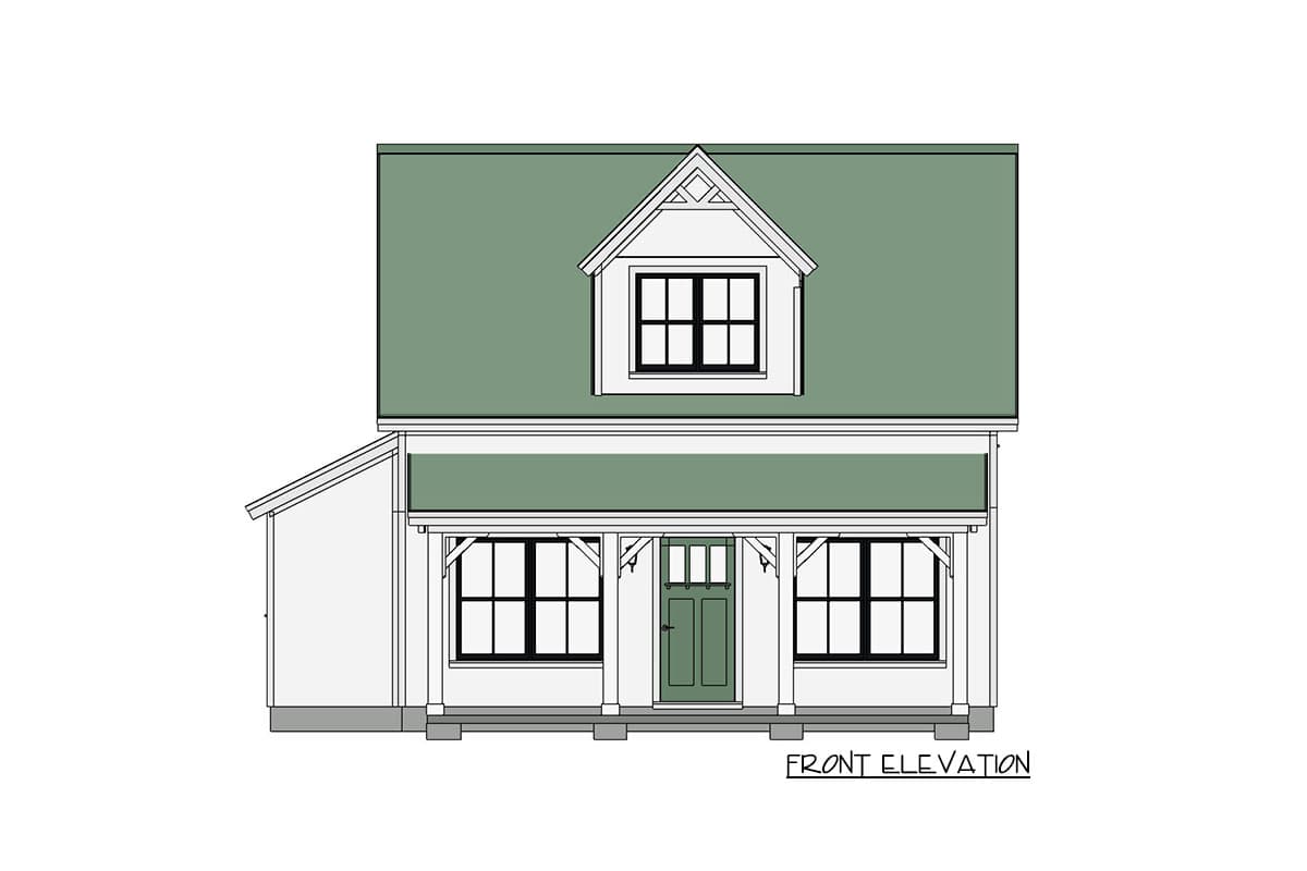 Plan 430804SNG: Exclusive Small Home Plan with Two Bedrooms - Image #5 - Cottage, Country, Vacation