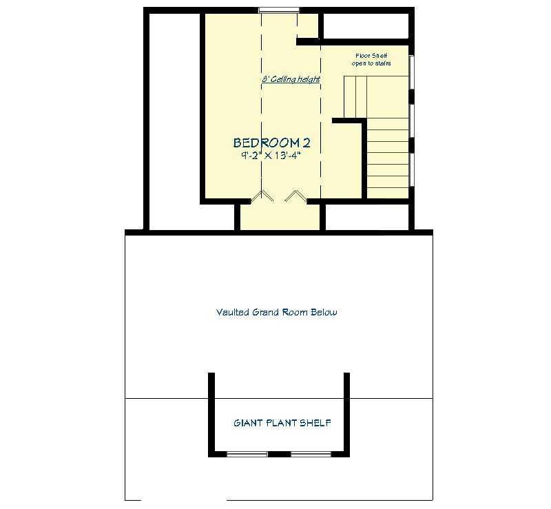 Plan 430805SNG: Exclusive Compact House Plan with Vaulted Grand Room - Floor Plan - 2nd Floor - Cabin, Cottage, Country, Farmhouse, Rustic, Vacation