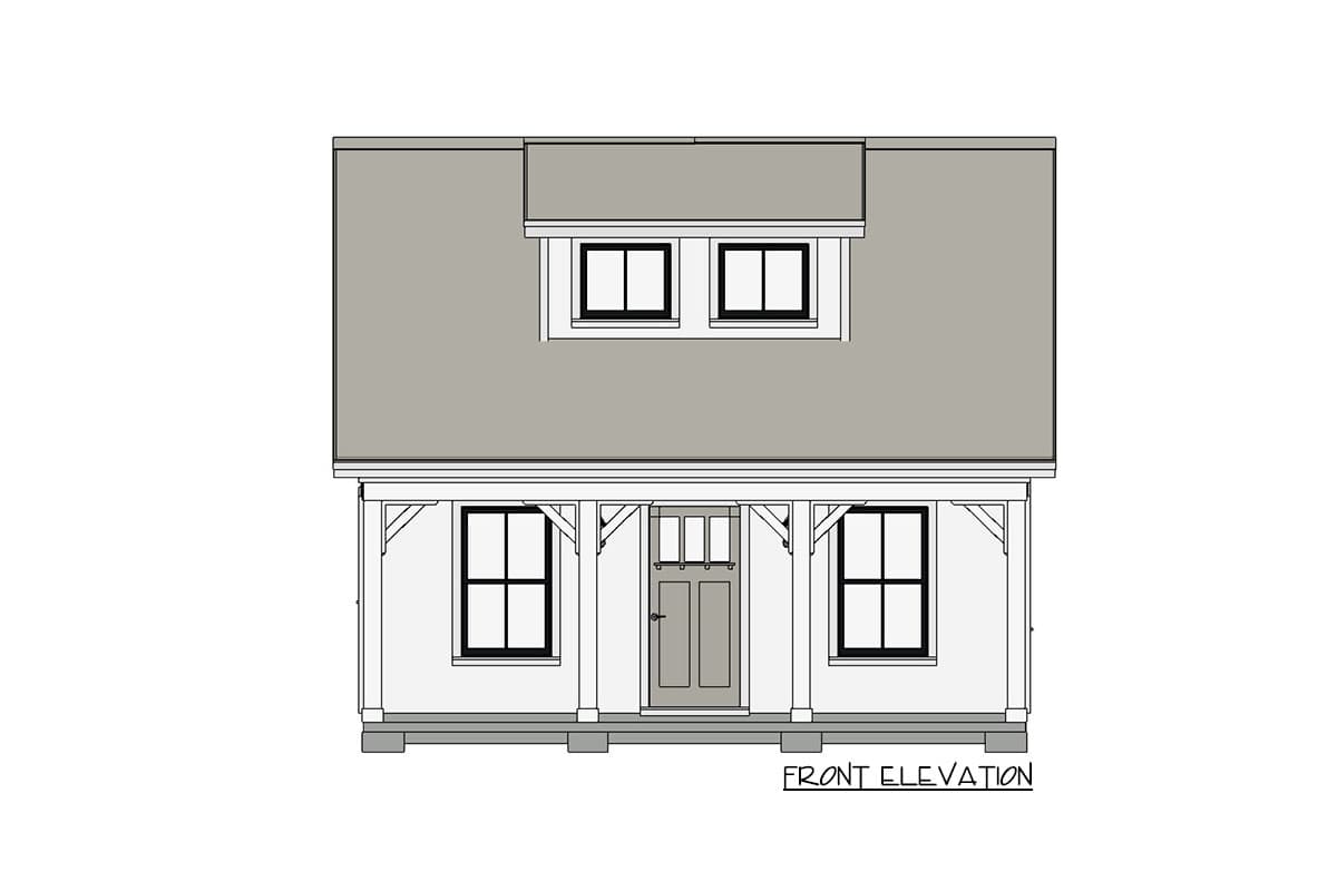 Plan 430805SNG: Exclusive Compact House Plan with Vaulted Grand Room - Image #7 - Cabin, Cottage, Country, Farmhouse, Rustic, Vacation