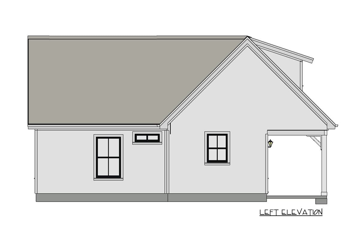 Plan 430805SNG: Exclusive Compact House Plan with Vaulted Grand Room - Image #8 - Cabin, Cottage, Country, Farmhouse, Rustic, Vacation