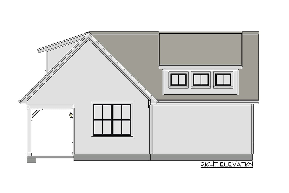 Plan 430805SNG: Exclusive Compact House Plan with Vaulted Grand Room - Image #10 - Cabin, Cottage, Country, Farmhouse, Rustic, Vacation