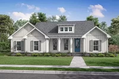 One-Story New American House Plan - 1697 Sq Ft
