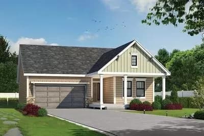 Quaint 3-Bed Home Plan with Cathedral Ceiling