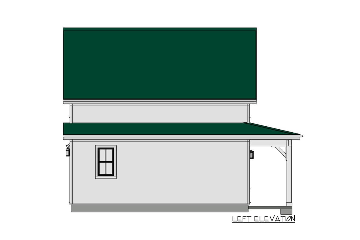 Plan 430806SNG: Tiny Two Bed Cottage with Cozy Front Porch - Image #7 - Cabin, Cottage, Country, Vacation