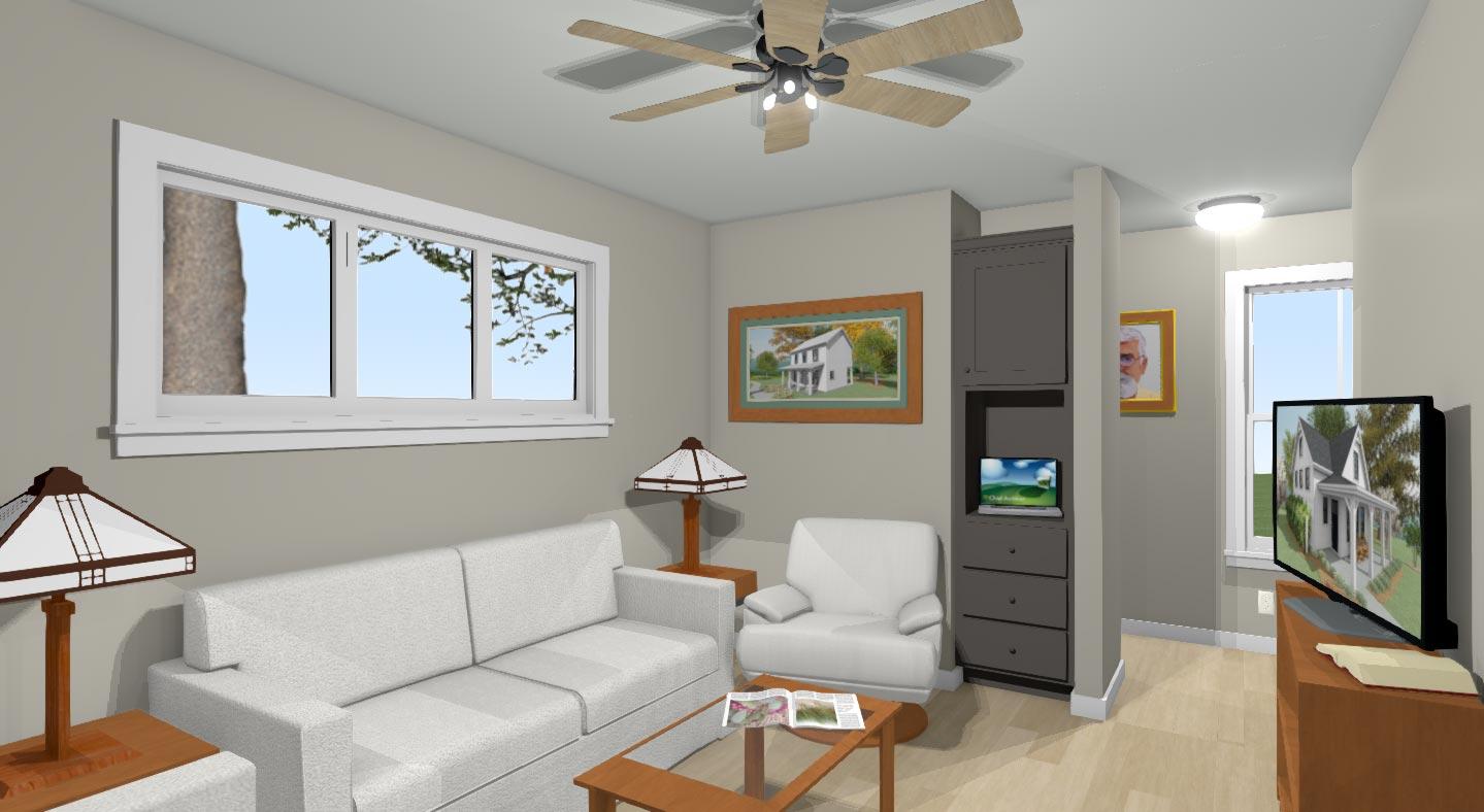 Plan 430807SNG: Exclusive Tiny Home Plan with Grill Porch - Image #5 - Cottage, Country, Southern, Vacation