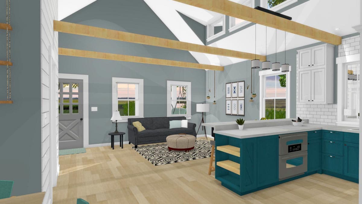 Plan 765028TWN: Country Cottage with Rear-Facing Bedroom - Image #7 - Cottage, Country, Craftsman, Traditional