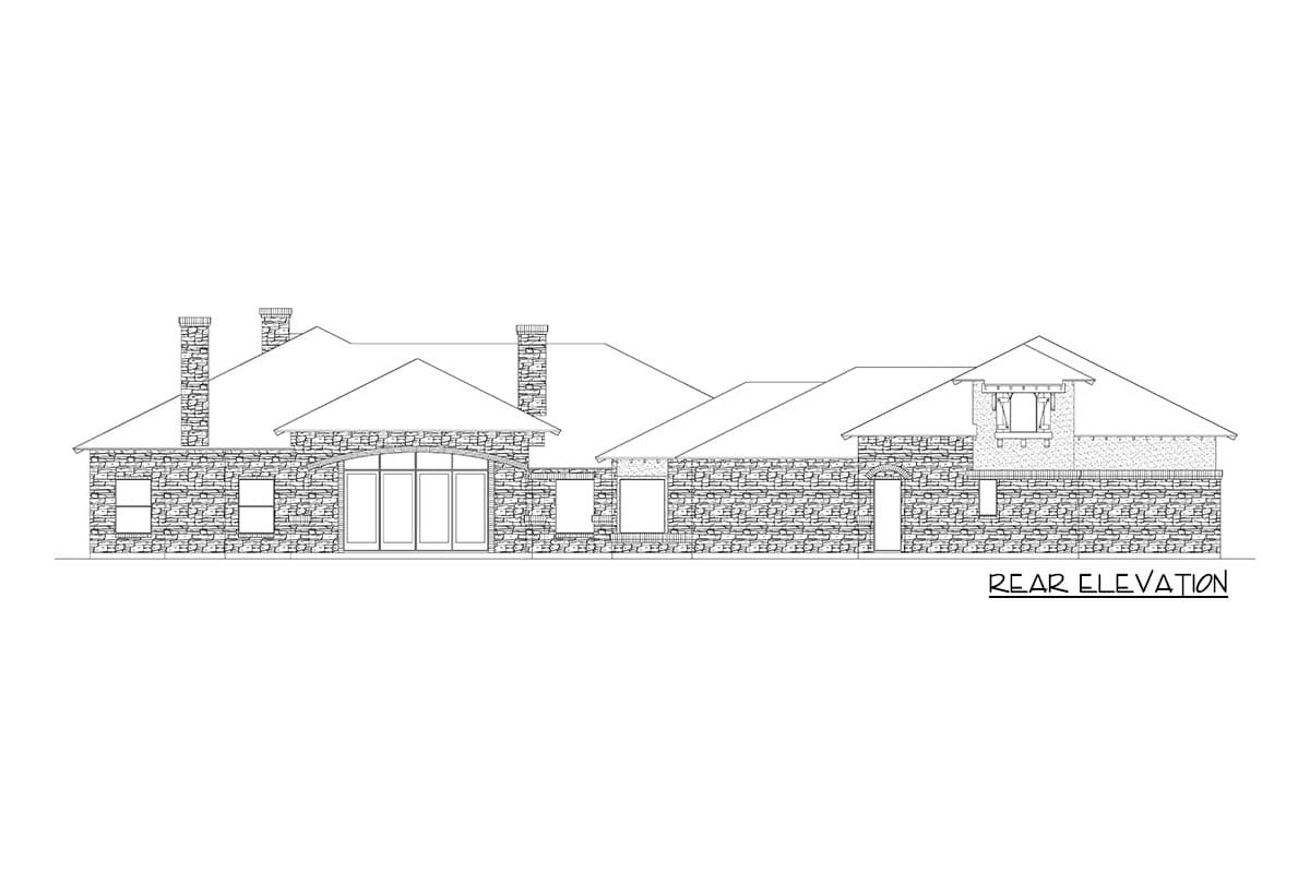 Plan 36619TX: One-Level Mediterranean House Plan with Large Game Room - 4592 Sq Ft - Image #5 - European, Hill Country, Tuscan