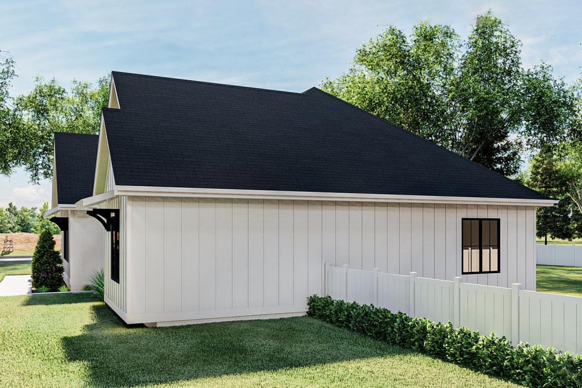 Plan 62879DJ: One-Story Modern Farmhouse Plan with Cathedral Ceiling in the Great Room - 1678 Sq Ft - Image #4 - Country, Farmhouse, Modern Farmhouse, New American, Ranch, Traditional