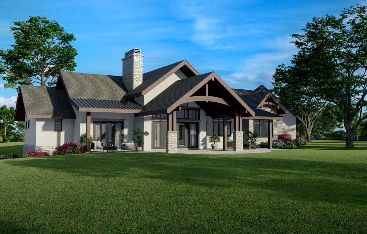 Plan 95088RW: 2-Bed Mountain House Plan with 4-Car Garage + RV Storage - 2609 Sq Ft - Image #6 - Craftsman, Mountain, Rustic