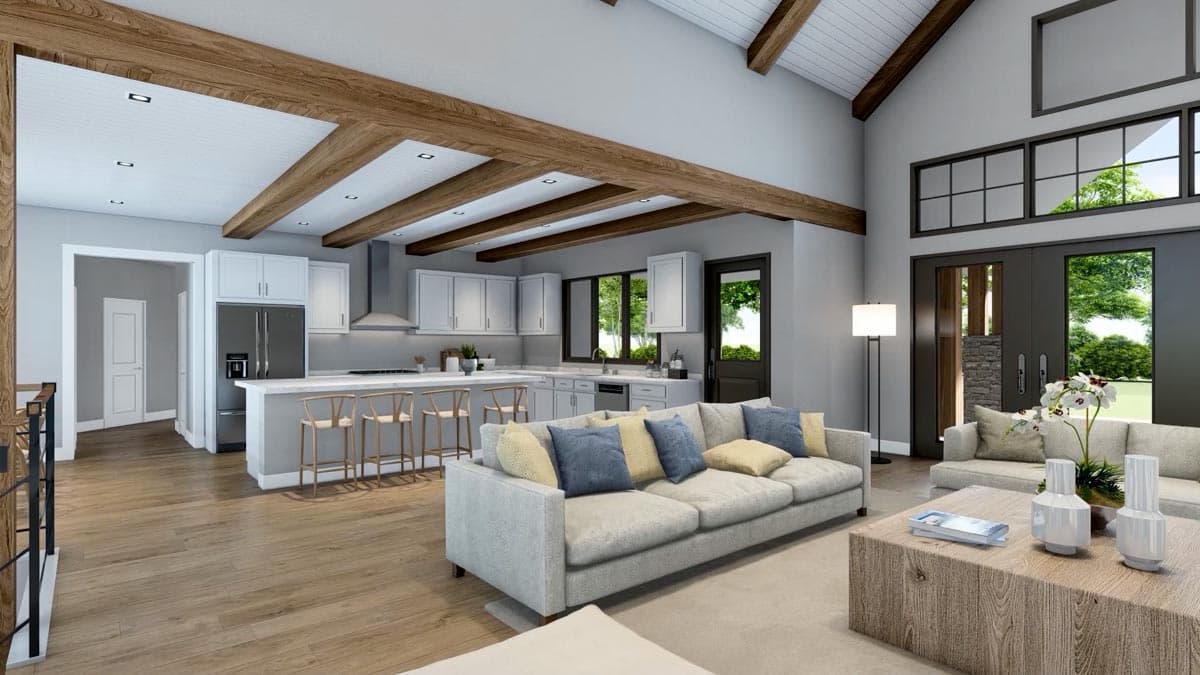 Plan 95088RW: 2-Bed Mountain House Plan with 4-Car Garage + RV Storage - 2609 Sq Ft - Image #8 - Craftsman, Mountain, Rustic