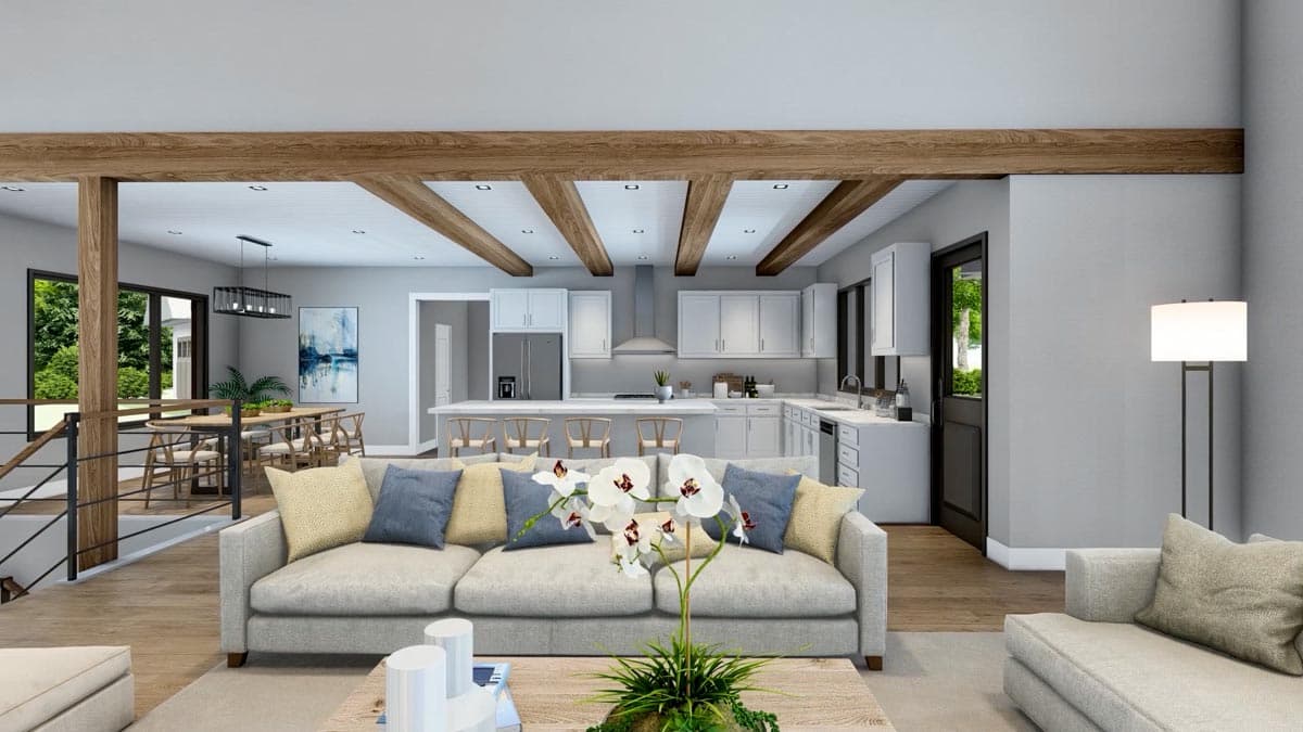 Plan 95088RW: 2-Bed Mountain House Plan with 4-Car Garage + RV Storage - 2609 Sq Ft - Image #9 - Craftsman, Mountain, Rustic