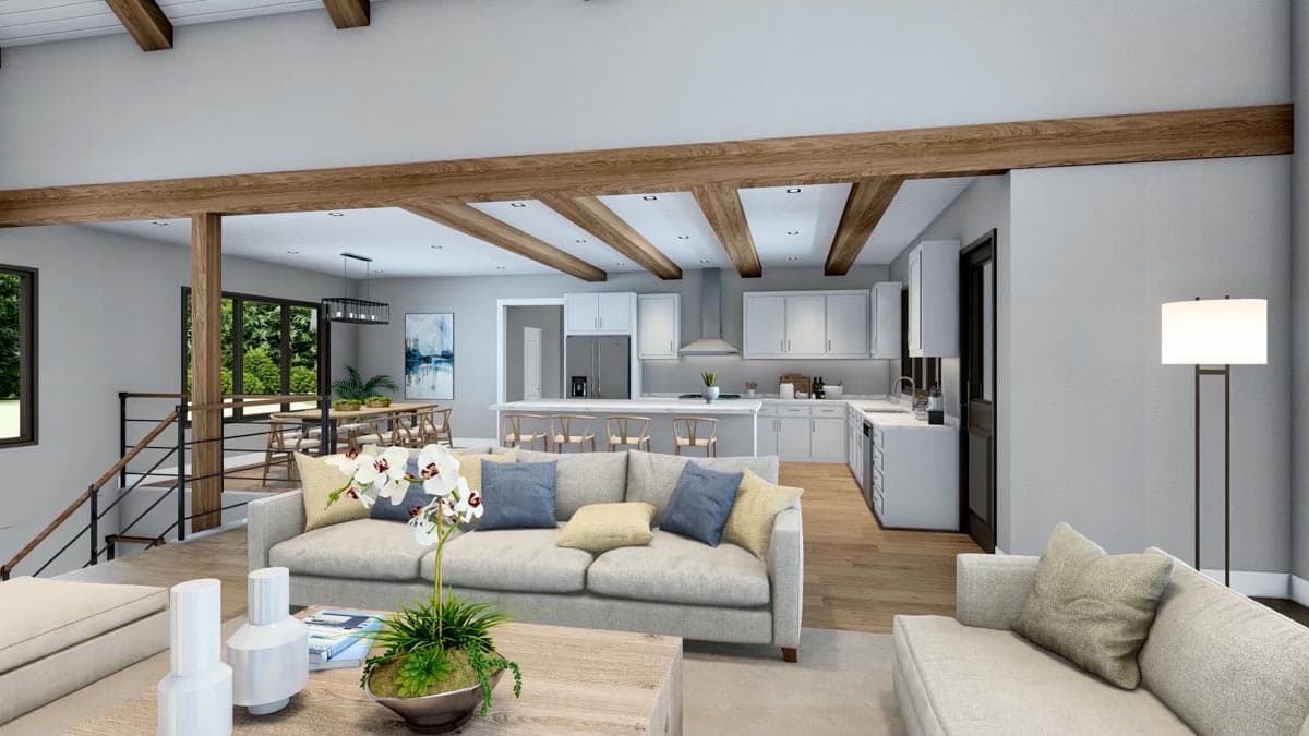 Plan 95088RW: 2-Bed Mountain House Plan with 4-Car Garage + RV Storage - 2609 Sq Ft - Image #10 - Craftsman, Mountain, Rustic