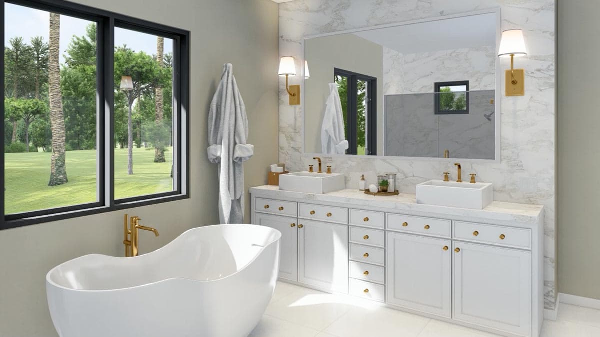 Plan 95088RW: 2-Bed Mountain House Plan with 4-Car Garage + RV Storage - 2609 Sq Ft - Image #18 - Craftsman, Mountain, Rustic