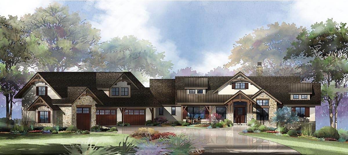 Plan 95088RW: 2-Bed Mountain House Plan with 4-Car Garage + RV Storage - 2609 Sq Ft - Image #19 - Craftsman, Mountain, Rustic